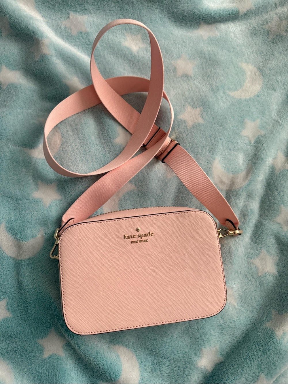 kate spade Pink Saffiano Crossbody Camera Bag